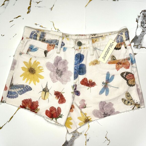 Blank NYC Flowers & Butterfly Jean Shorts, Size 27 - Picture 7 of 8